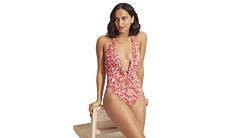 Seafolly Poolside Padded Plunge One Piece Swimsuit