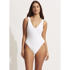 Seafolly Sea Dive Deep V-neck One Piece Swimsuit