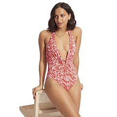 Seafolly Poolside Padded Plunge One Piece Swimsuit